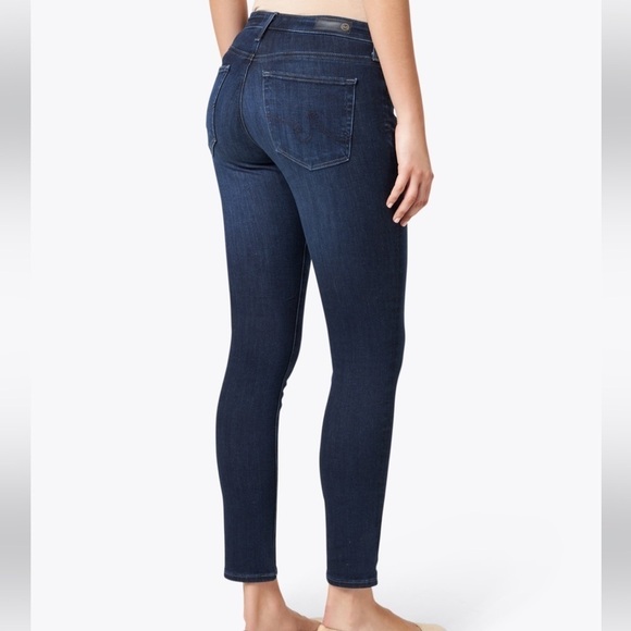 AG Adriano Goldschmed Prima Dark Blue Slim Cigarette Ankle Jean Women’s Size 25R - Picture 2 of 9